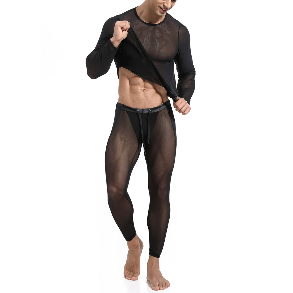 Mens fitness long-sleeved Workout Sportswear