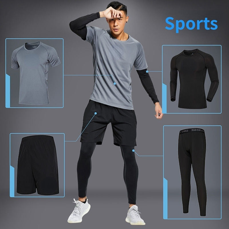 Men's Tracksuit Gym Fitness Compression Tights