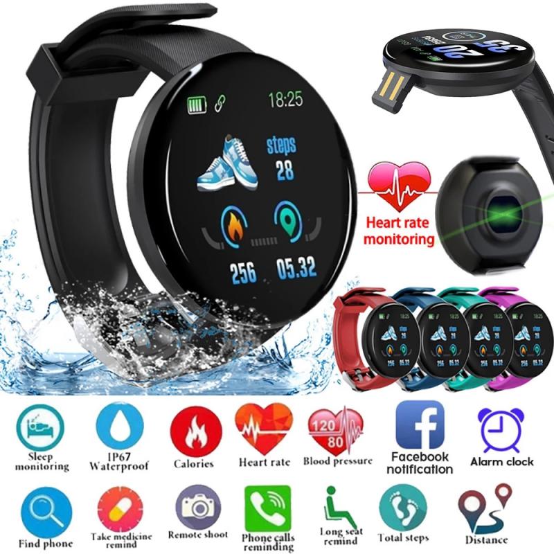 Smart Watch Round Blood Pressure Heart Rate Monitor